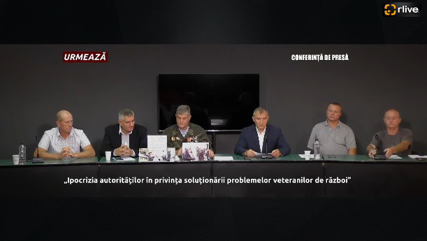 Conferință de presă cu genericul: „Ipocrizia autorităților în privința soluționării problemelor veteranilor de război: Doar protestele ne mai pot salva”