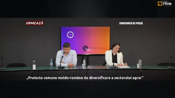 Conferință de presă cu genericul: „Proiecte comune moldo-române de diversificare a sectorului agrar, inclusiv prin modernizarea energetică și tehnologică a acestuia”